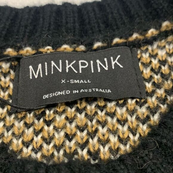 NWT MinkPink Revolve Latifah Intarsia Animal Print Cheetah Sweater Sz XS - Picture 9 of 10